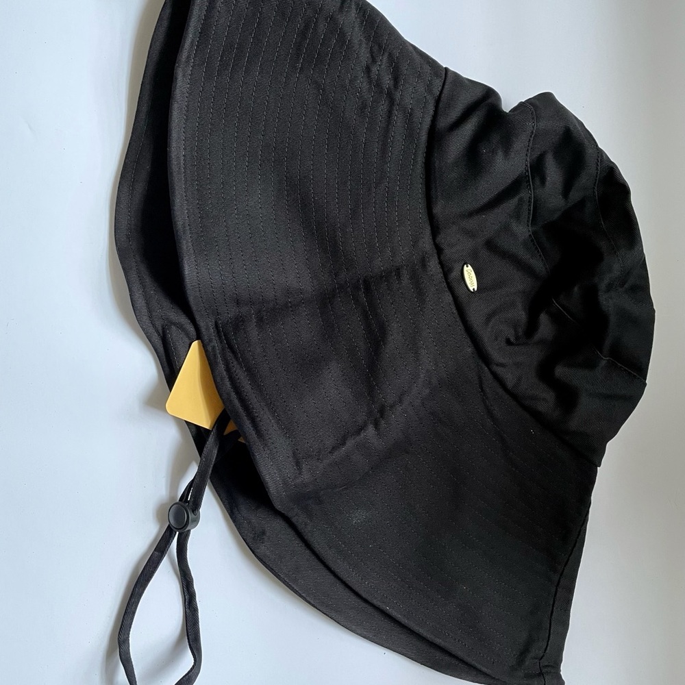 SUN HAT Large Brim Black Chin Strap XXL Plus Size - Picture 6 of 11
